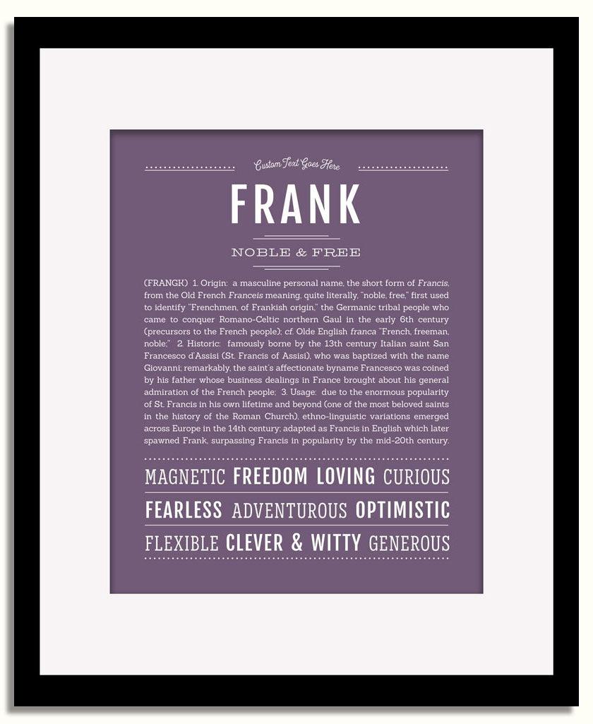 Frame Options | Deep Purple | Black Frame, Matted