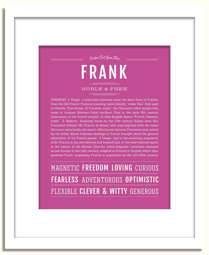 Frame Options | Dark Pink | White Frame, Matted