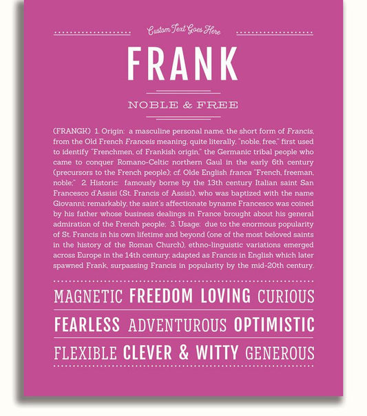 Frame Options | Dark Pink | No Frame