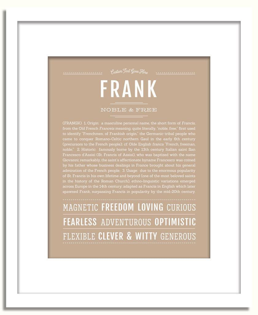 Frame Options | Tan | White Frame, Matted