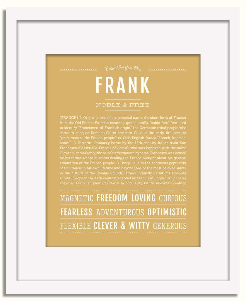 Frame Options | Matte Gold | White Frame, Matted