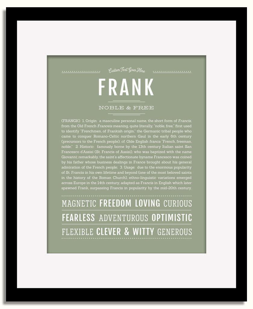 Frame Options | Sage | Black Frame, Matted