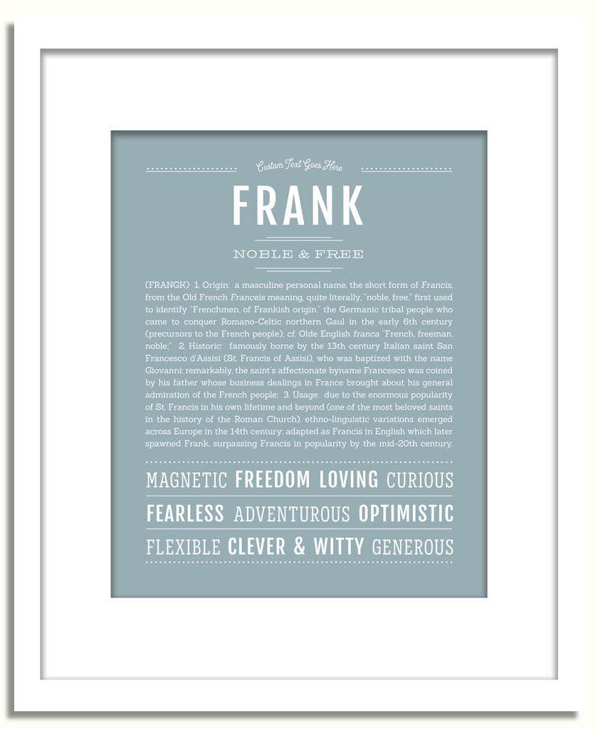 Frame Options | Powder Blue | White Frame, Matted