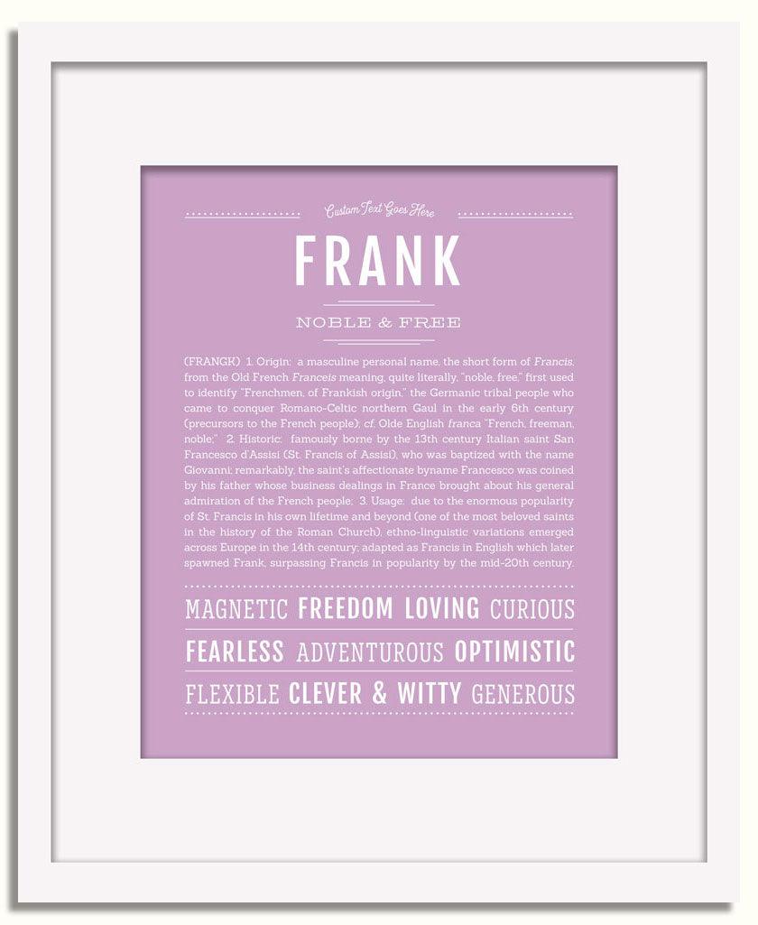 Frame Options | Lilac | White Frame, Matted