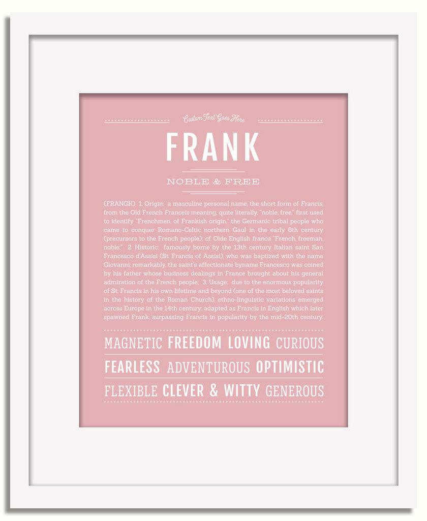 Frame Options | Dusty Rose | White Frame, Matted