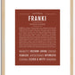 Franki | Name Art Print