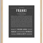 Franki | Name Art Print