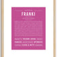 Franki | Name Art Print