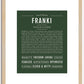 Franki | Name Art Print