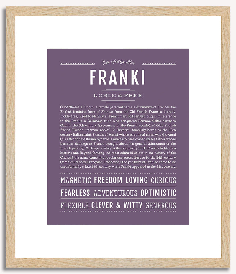 Franki | Name Art Print