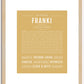 Franki | Name Art Print