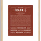 Frankie (female) | Name Art Print