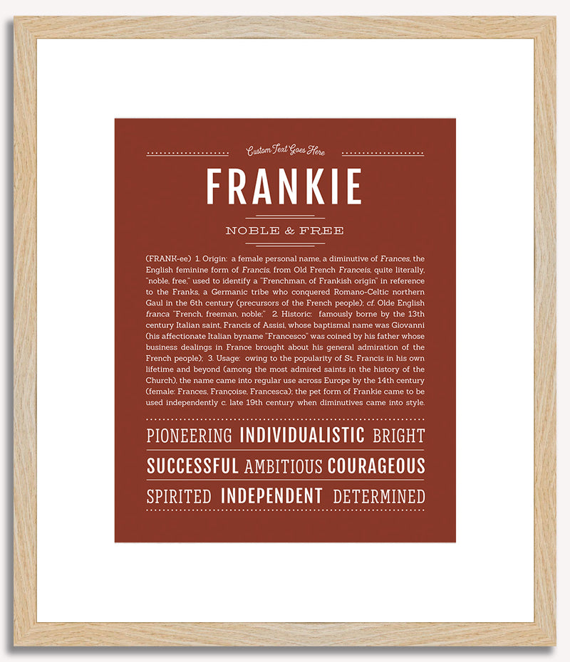 Frankie (female) | Name Art Print