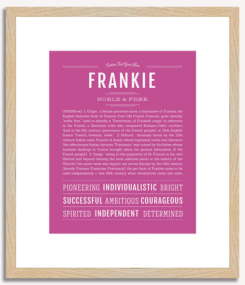 Frankie (female) | Name Art Print