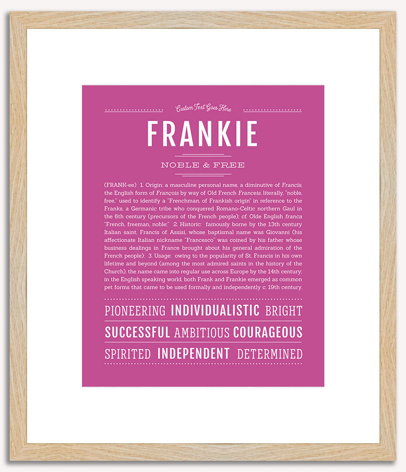 Frankie (male) | Name Art Print