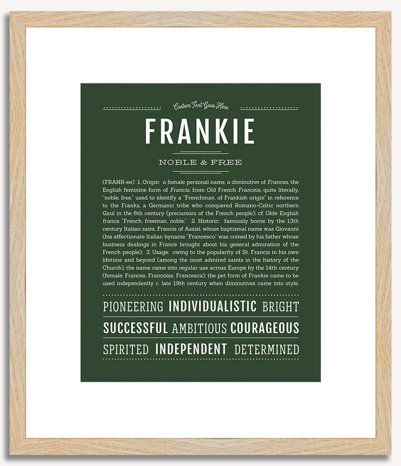 Frankie (female) | Name Art Print