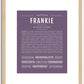 Frankie (female) | Name Art Print