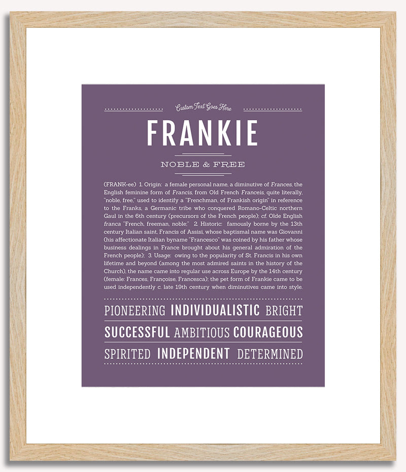 Frankie (female) | Name Art Print