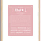 Frankie (female) | Name Art Print