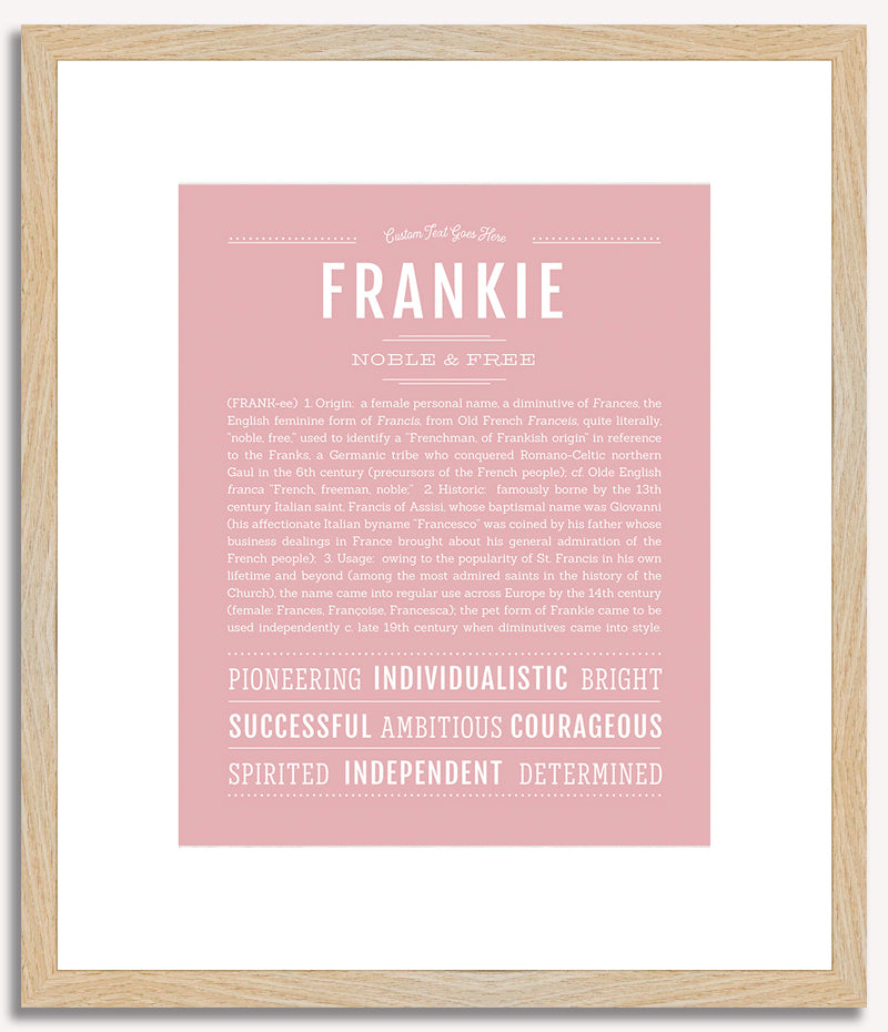 Frankie (female) | Name Art Print