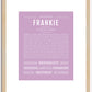 Frankie (female) | Name Art Print