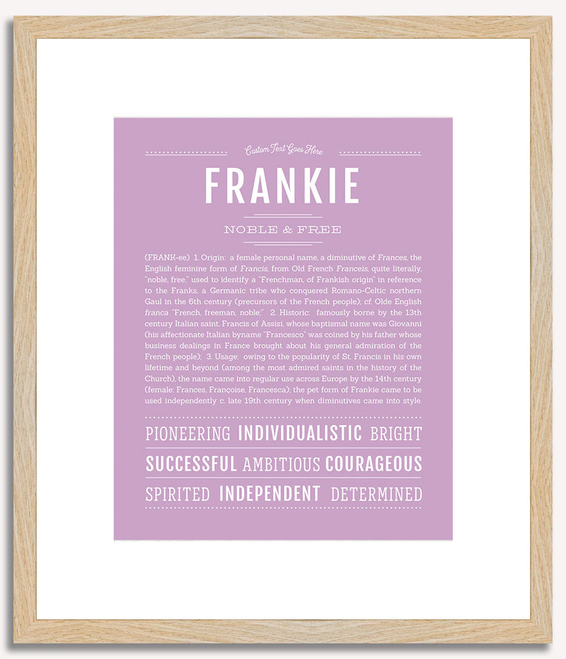 Frankie (female) | Name Art Print