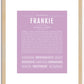 Frankie (male) | Name Art Print