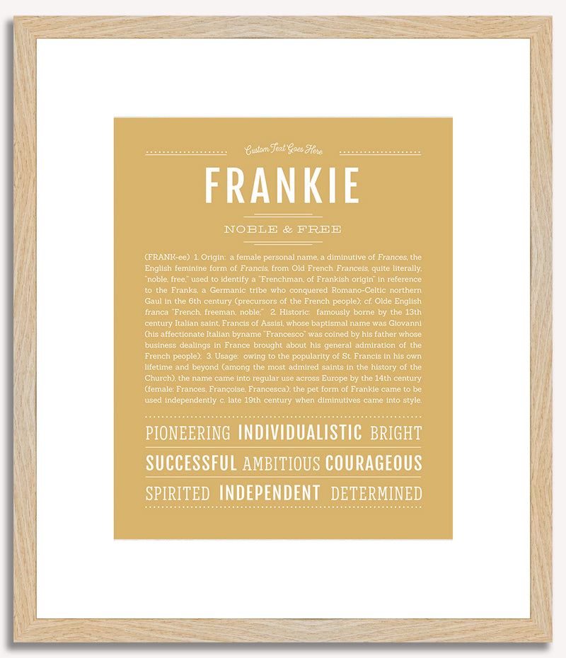 Frankie (female) | Name Art Print