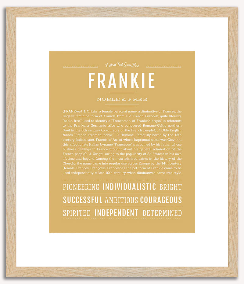 Frankie (male) | Name Art Print