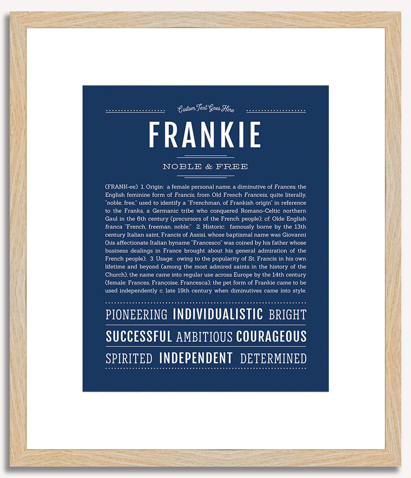 Frankie (female) | Name Art Print