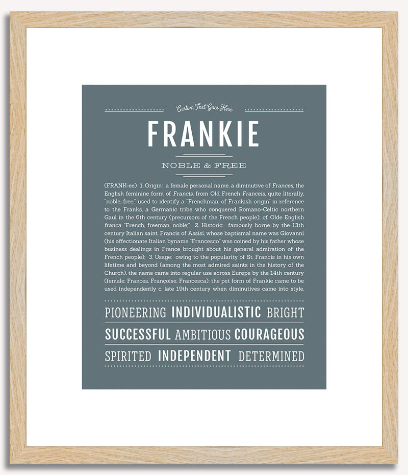 Frankie (female) | Name Art Print