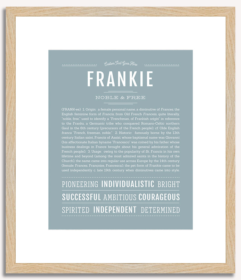 Frankie (female) | Name Art Print