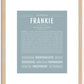 Frankie (male) | Name Art Print