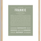 Frankie (female) | Name Art Print