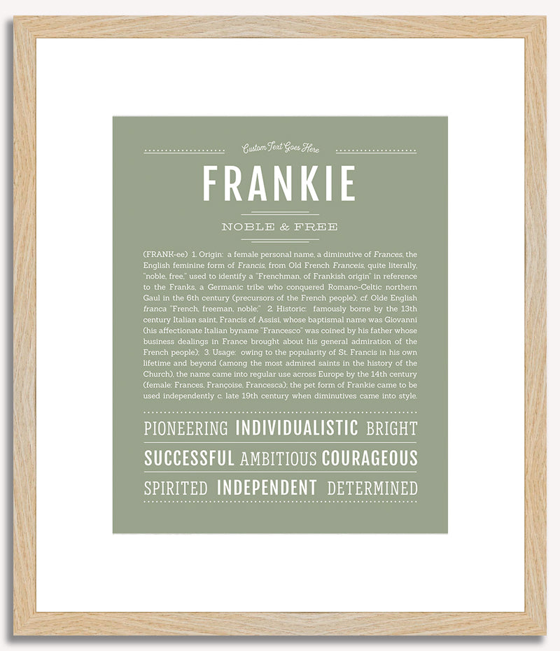 Frankie (female) | Name Art Print