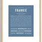 Frankie (female) | Name Art Print