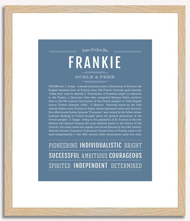 Frankie (female) | Name Art Print