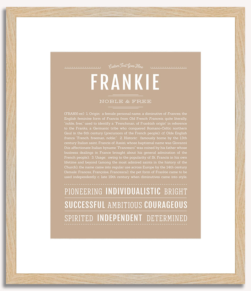 Frankie (female) | Name Art Print