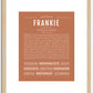 Frankie (female) | Name Art Print