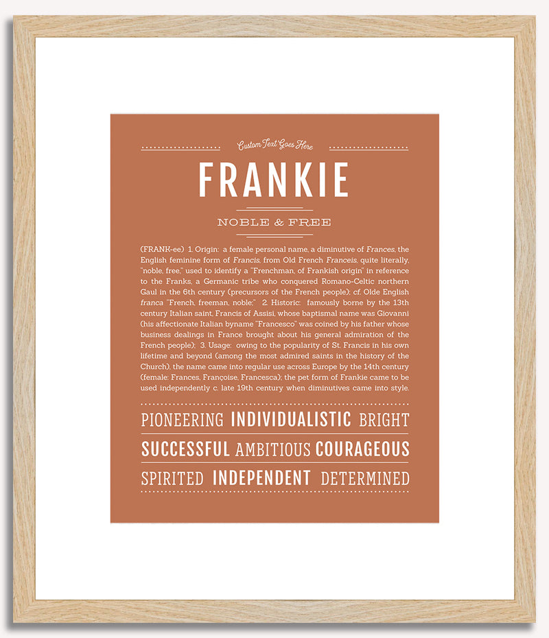 Frankie (female) | Name Art Print