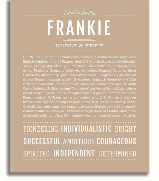 Frame Options | Tan | No Frame