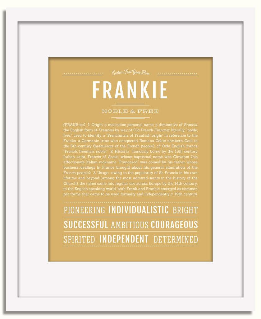 Frame Options | Matte Gold | White Frame, Matted