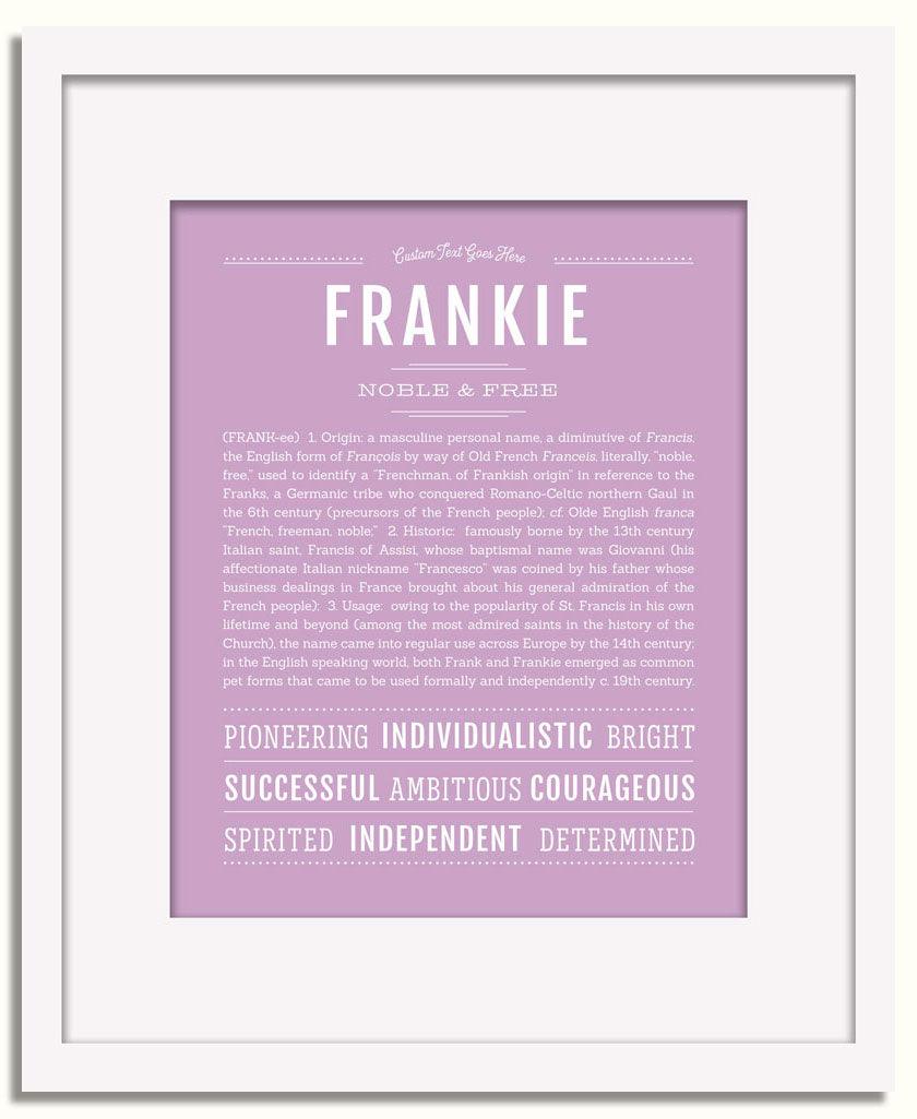 Frame Options | Lilac | White Frame, Matted