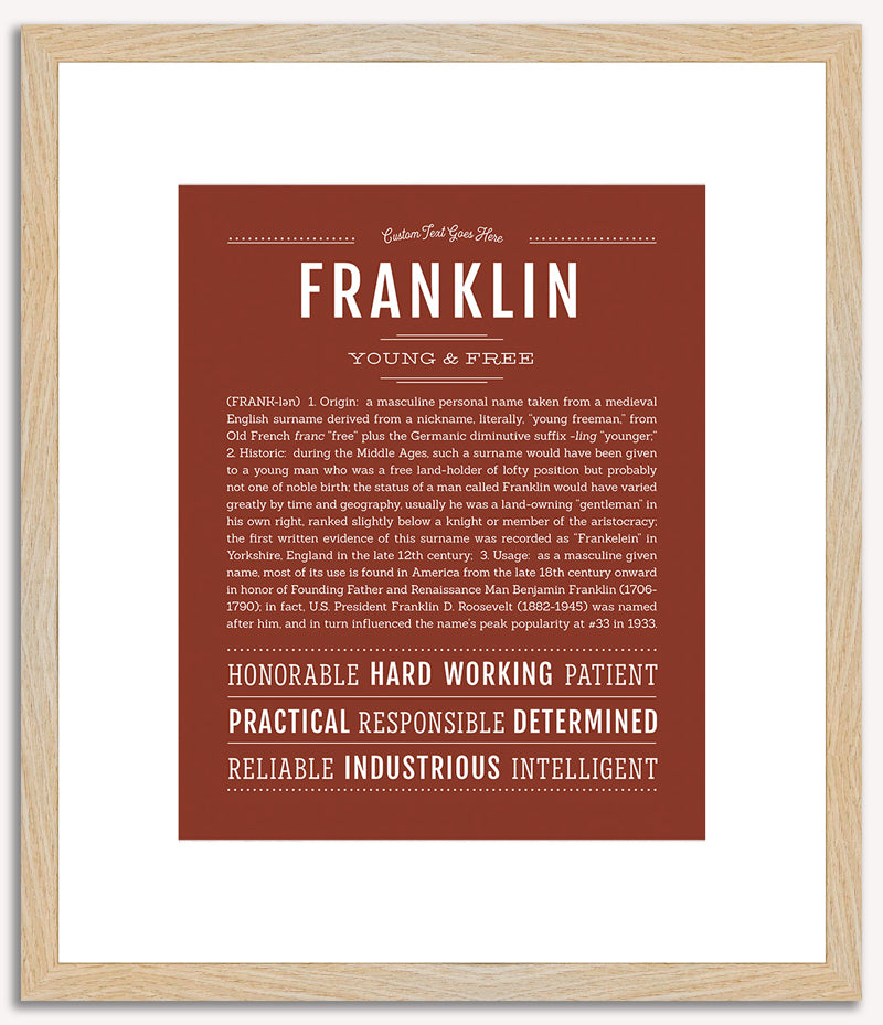 Franklin | Name Art Print