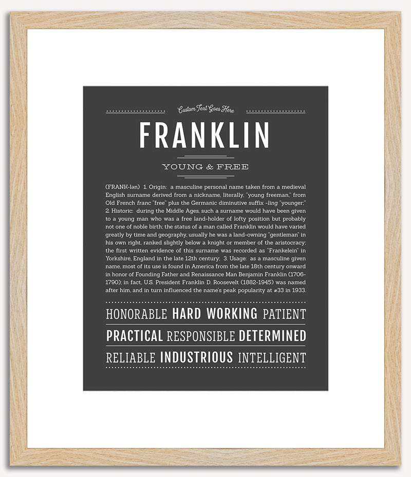 Franklin | Name Art Print