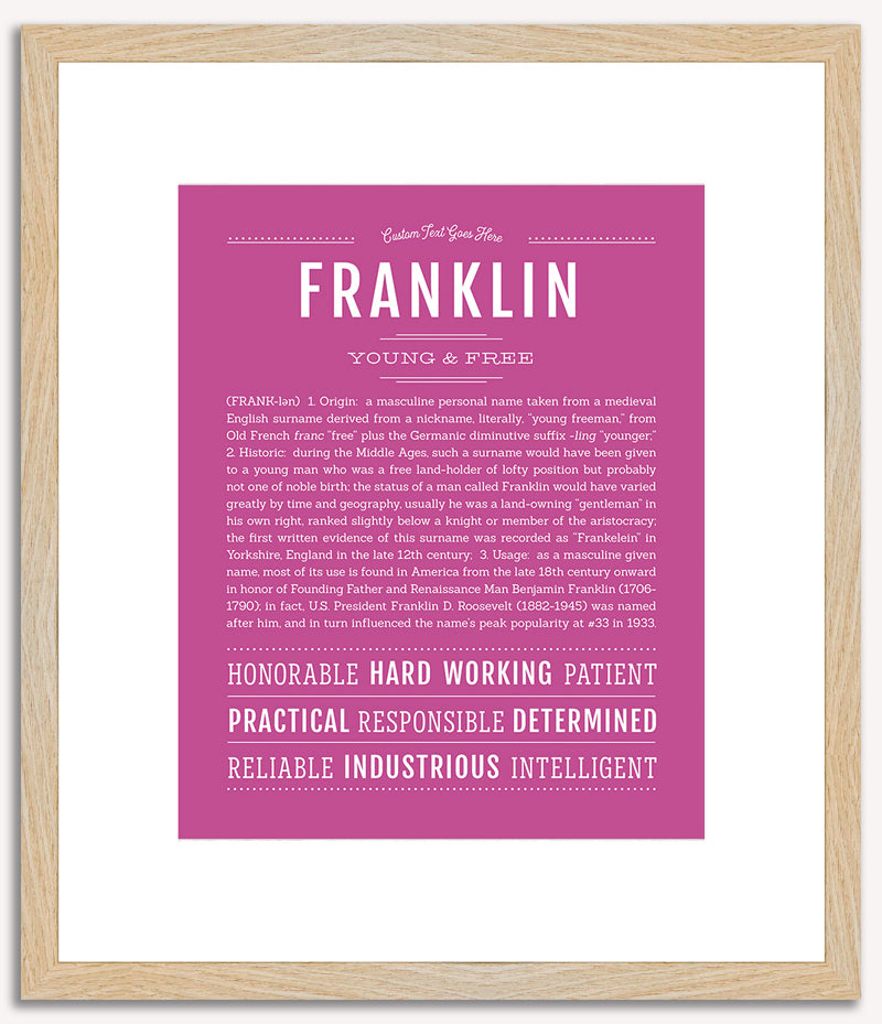 Franklin | Name Art Print