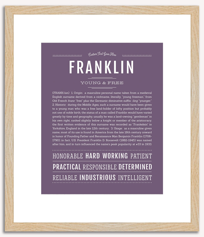 Franklin | Name Art Print