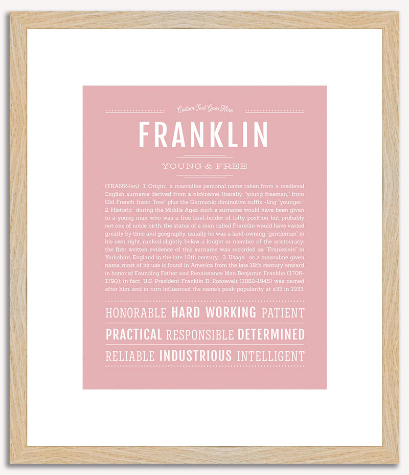 Franklin | Name Art Print