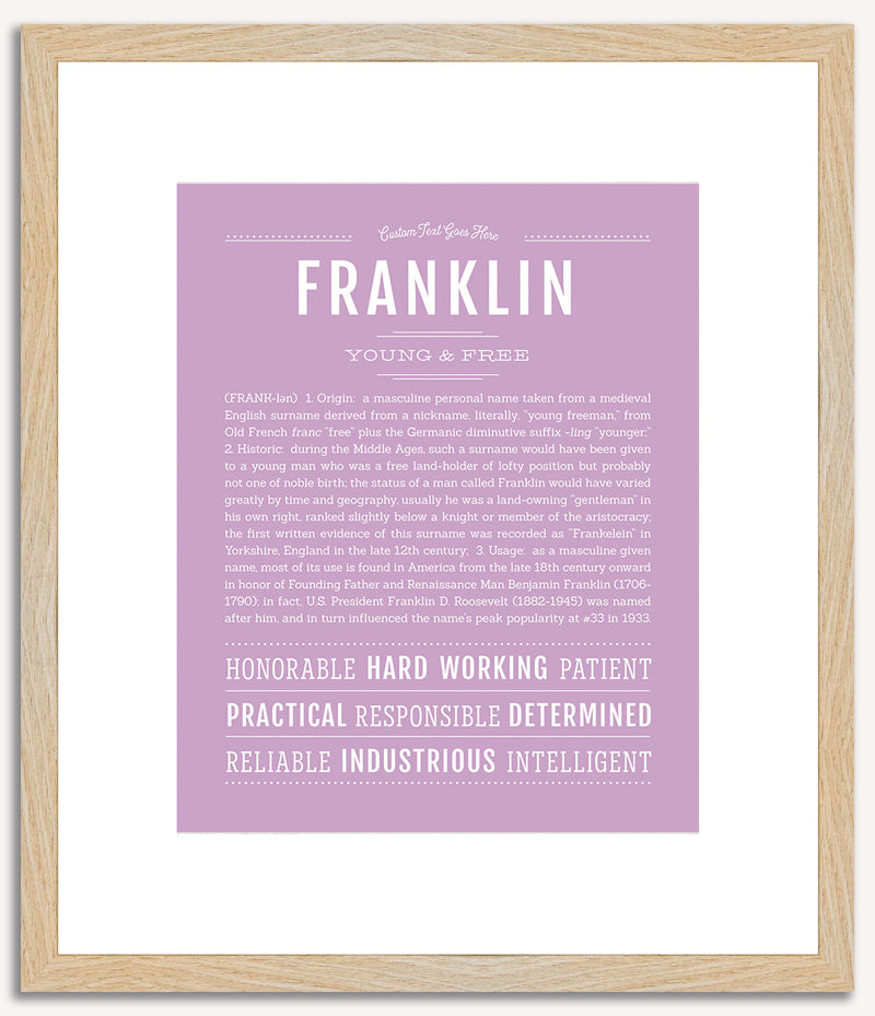 Franklin | Name Art Print