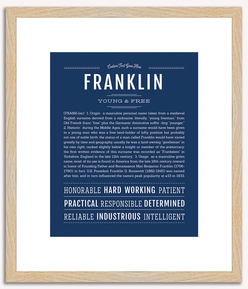 Franklin | Name Art Print